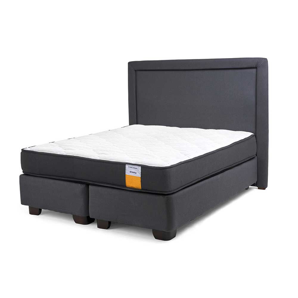 Cama Americana Drimkip Base Dividida 2 Plazas Plus Funcional + Respaldo