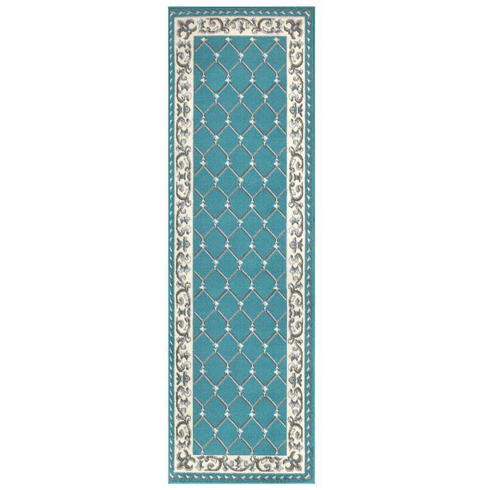 Alfombra de Pasillo Modalfo Kashan King Azul 66 x 430 cm