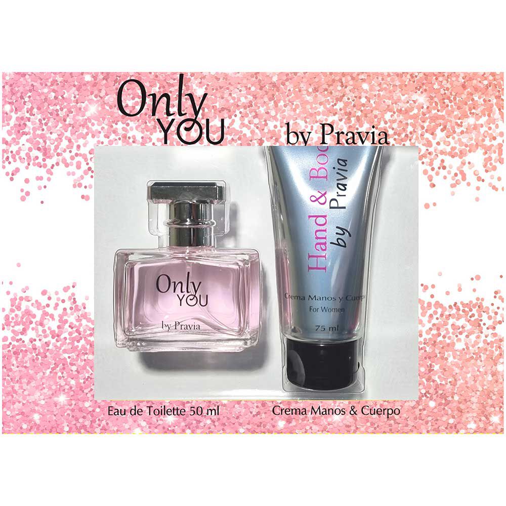 Set Perfume Mujer Only You 50 ML + Crema 75 ML Pravia