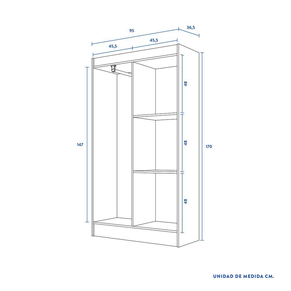 Clóset CIC Bagua 4 Puertas Blanco