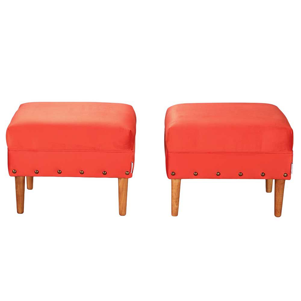 Pouf Bodevir Provenza Tacha Felpa 04 Rojo