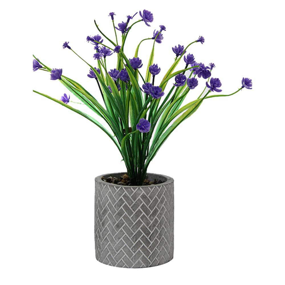 Planta Artificial Cemento Vgo  28 cm Gris