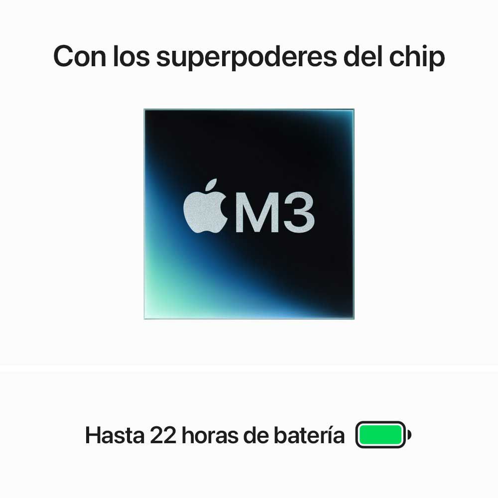 MacBook Pro Apple Chip M3 8GB 512GB SSD 14,2" Plateado