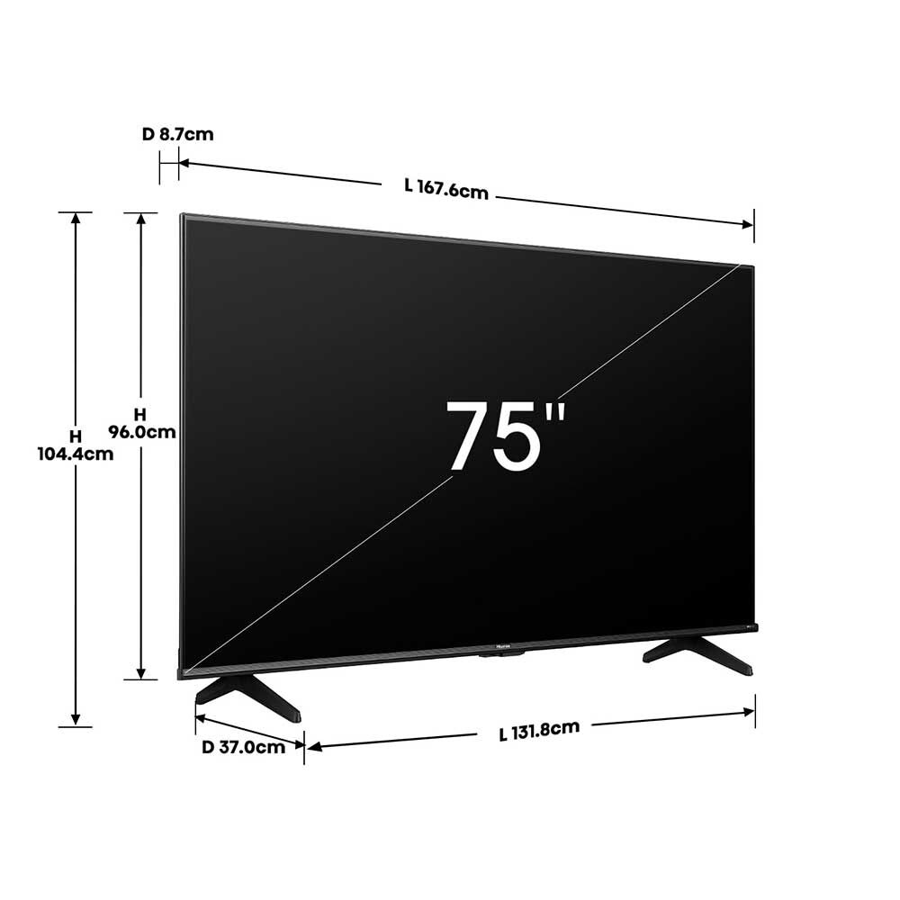 LED 75" Hisense 75A6N Smart TV 4K UHD