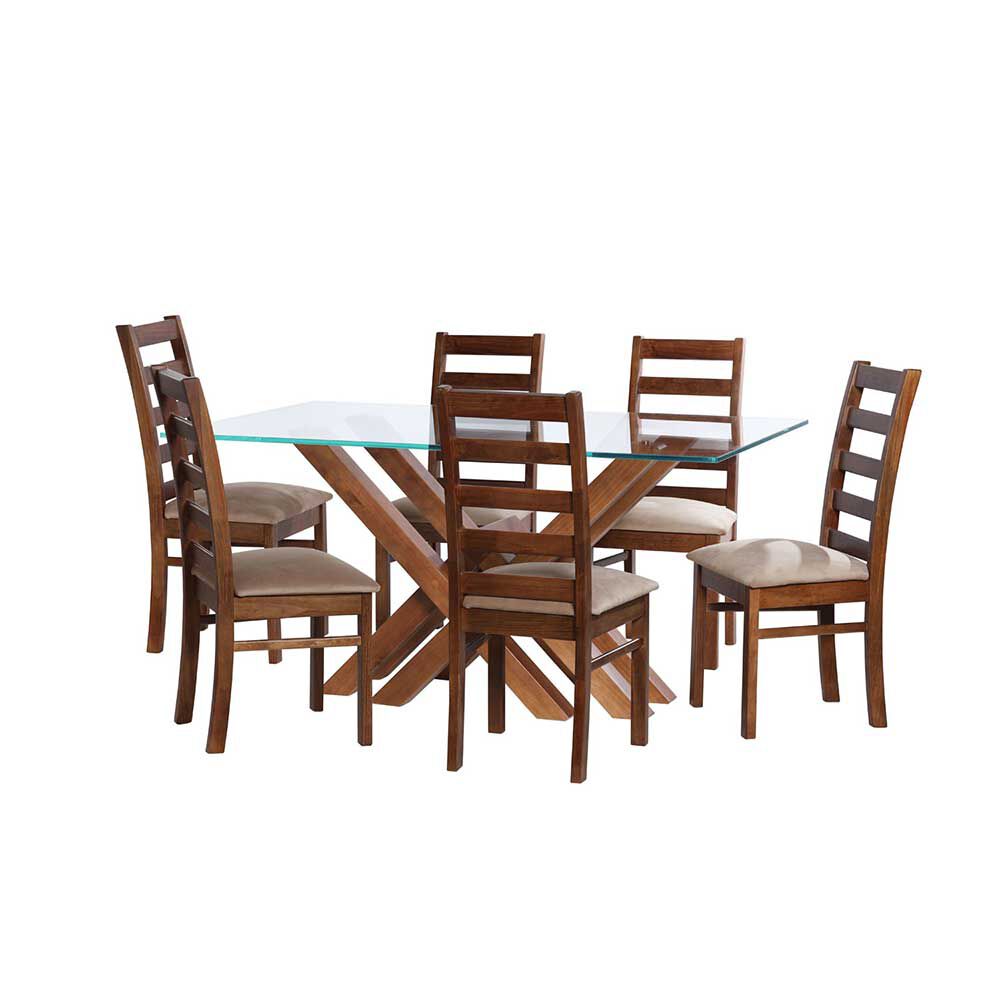 Juego de Comedor Latam Home Merida 6 Sillas Beige