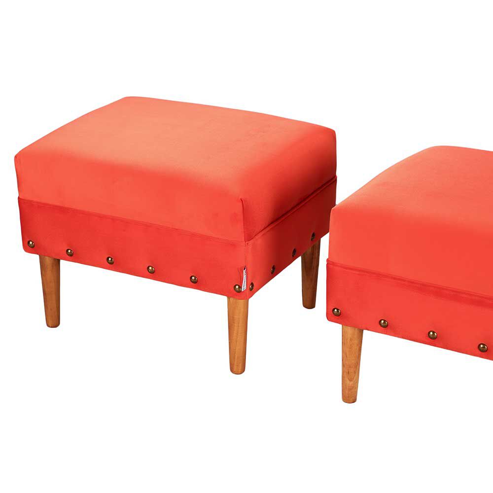 Pouf Bodevir Provenza Tacha Felpa 04 Rojo