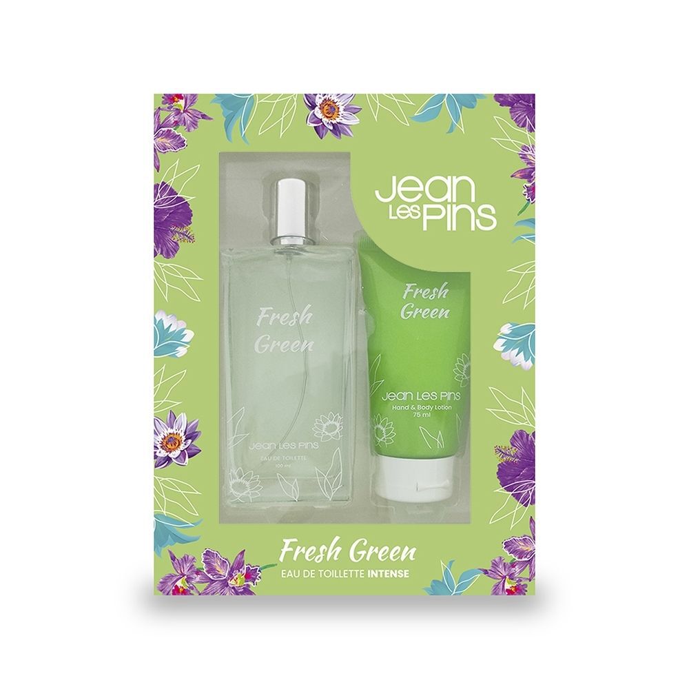 Set de Perfume Jean Les Pins Mujer Fresh Green EDT + Hands and Body Lotion