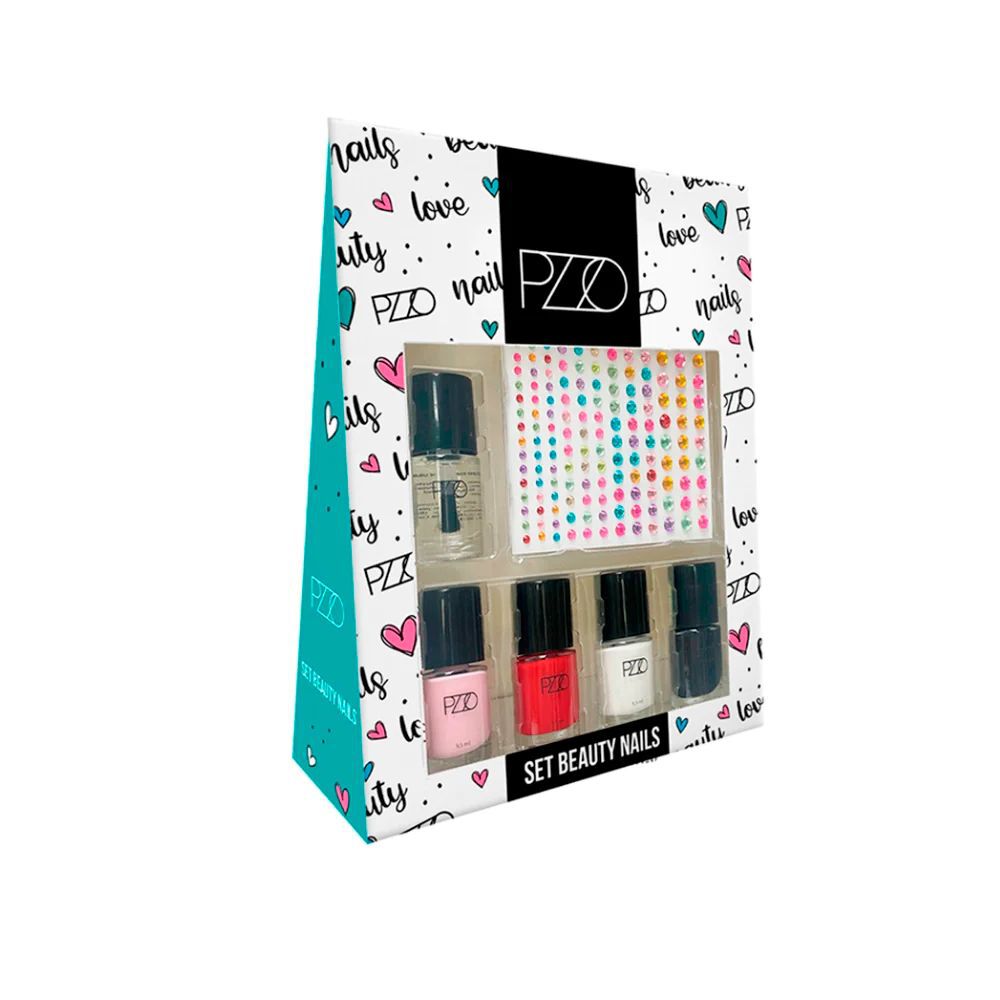 Set Beauty Nails + Stickers Petrizzio