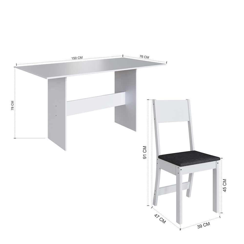 Juego de Comedor Home Mobili Karla 6 Sillas Blanco