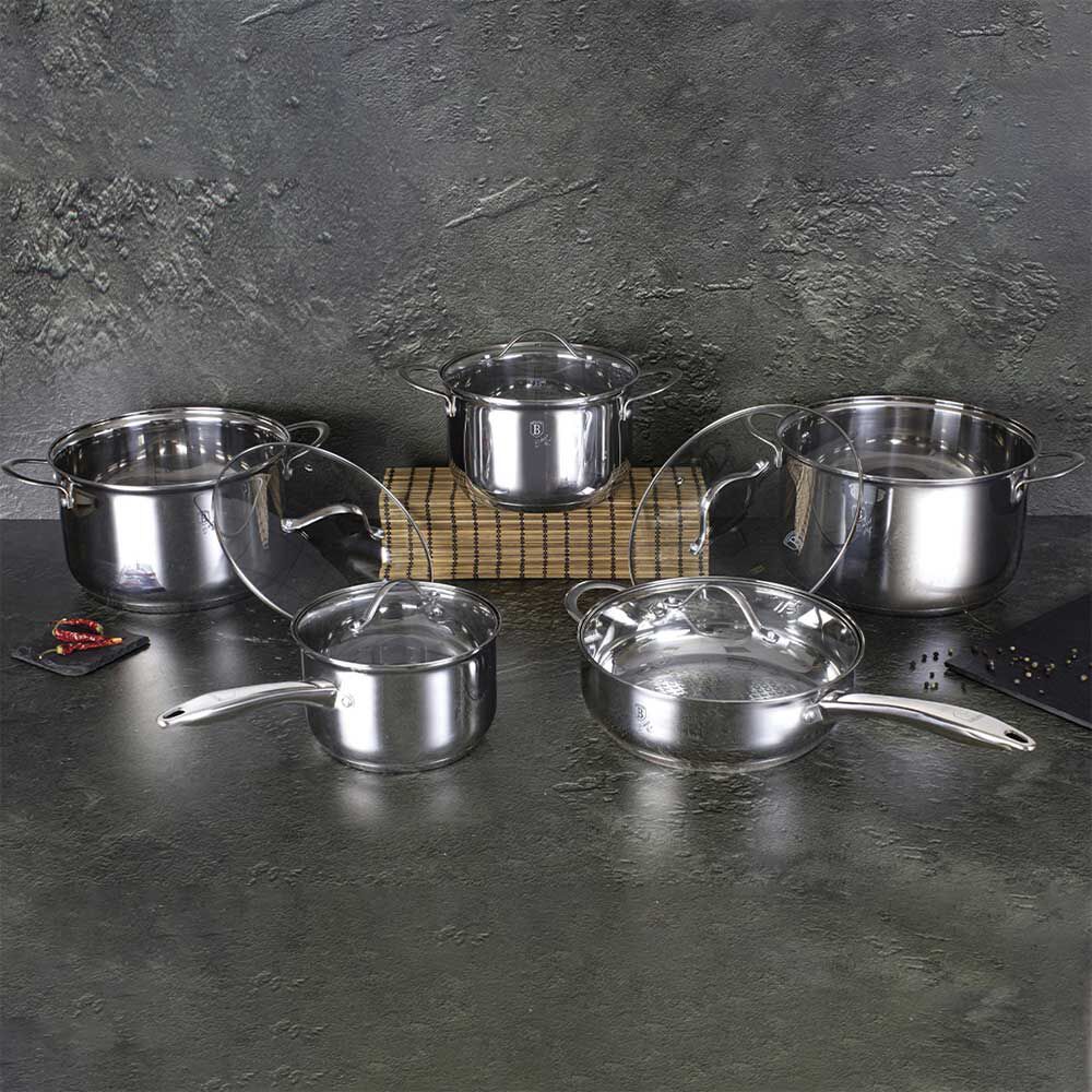 Batería de Cocina Berlinger Haus 10 Piezas Gris