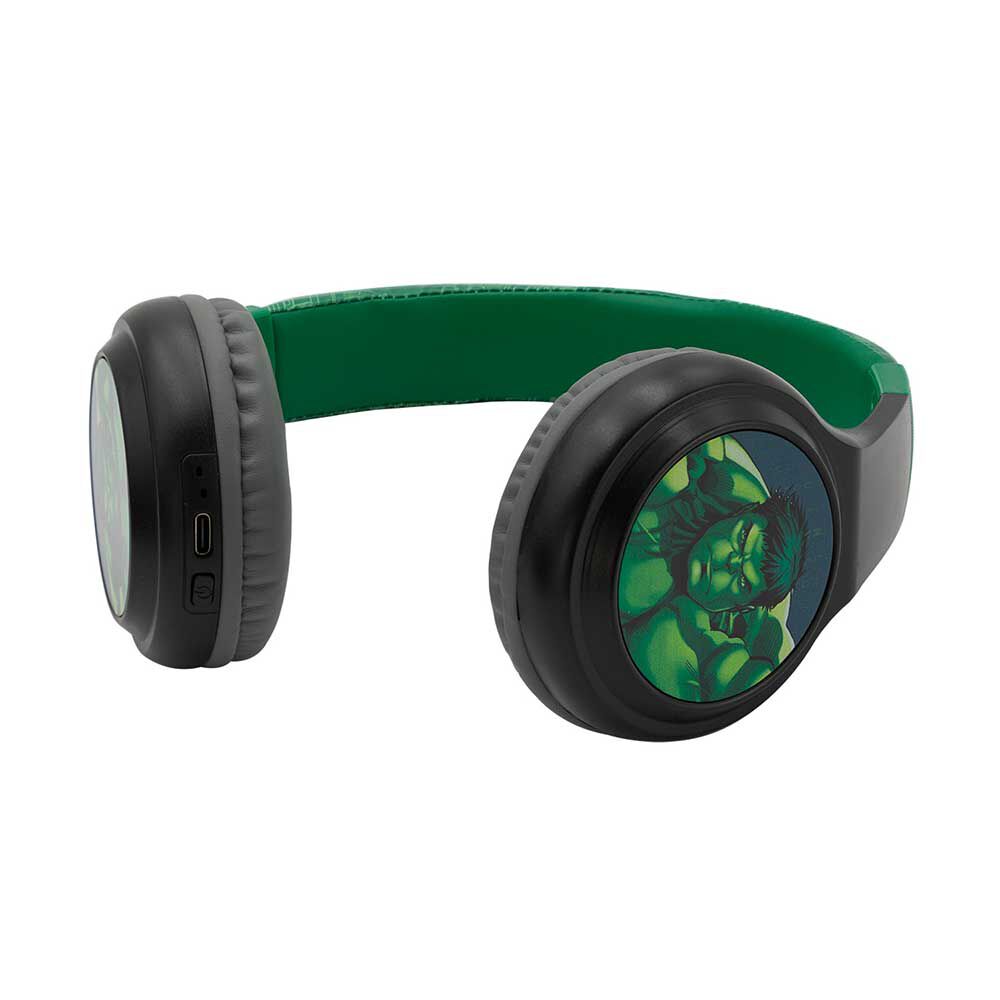 Audífonos Bluetooth Over Ear Disney Hulk Negro Verde