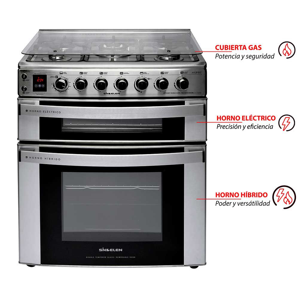 Cocina a Gas/Eléctrica Sindelen CH-770DHIN 5 Quemadores