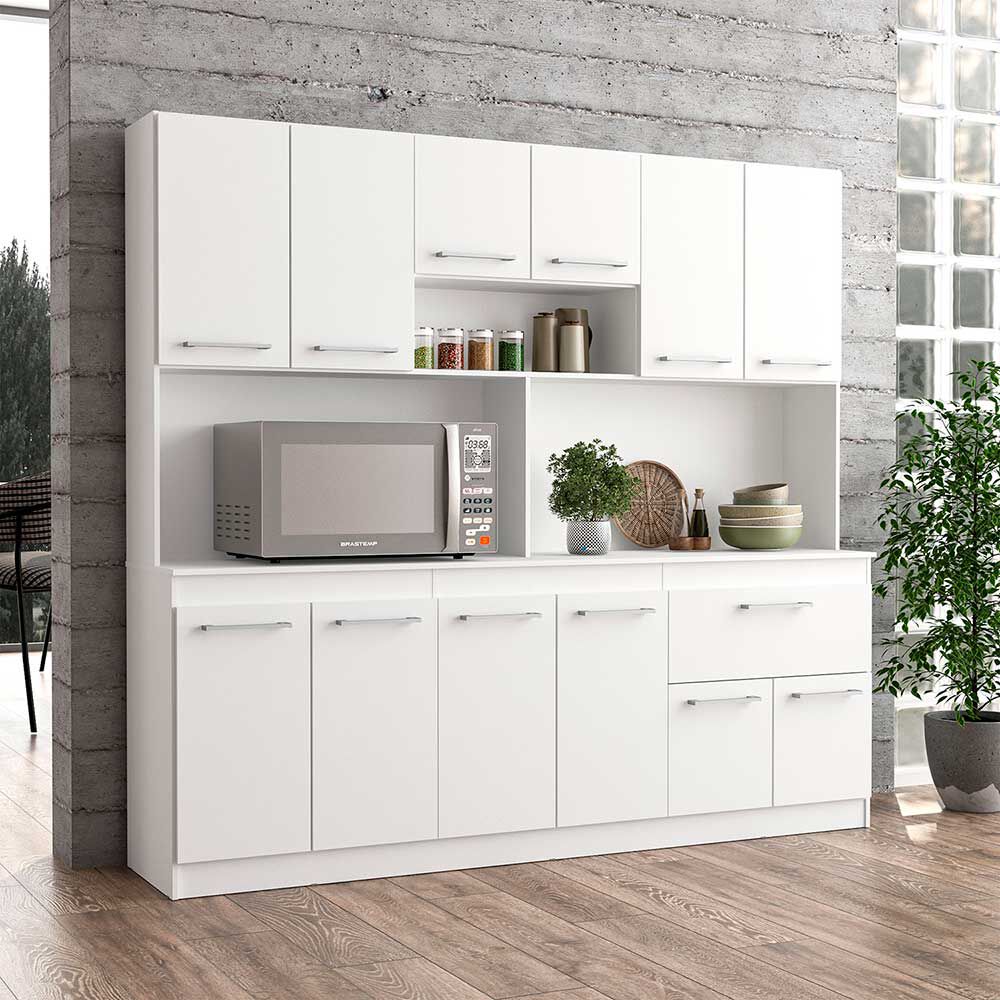 Mueble de Cocina Vekkahome Buck 1 Cajón 12 Puertas Blanco