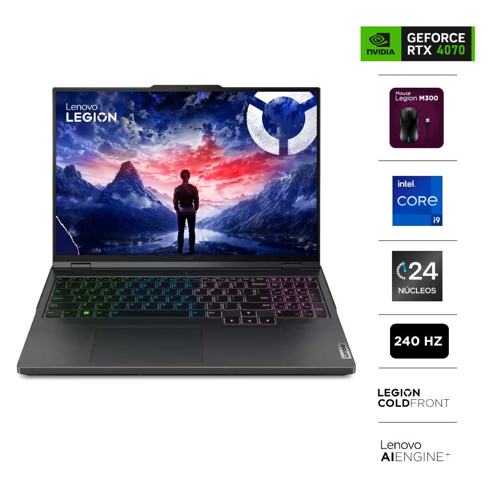 Notebook Gamer Lenovo Legion Pro 5 Core i9 24GB 1TB SSD 16" NVIDIA RTX4070