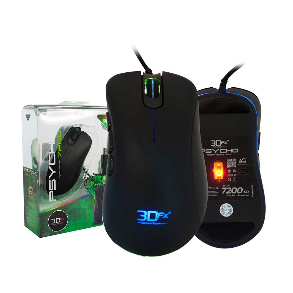 Mouse Gamer 3DFX Psycho Negro