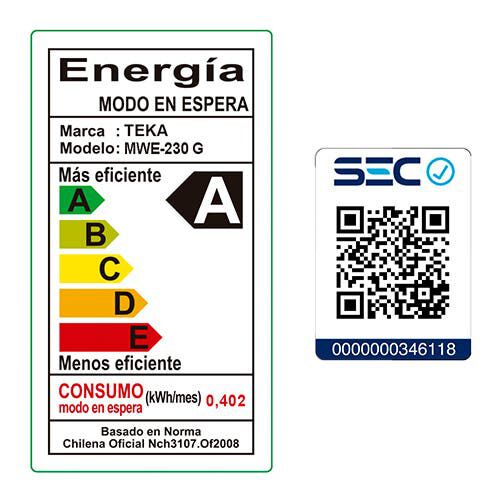 Microondas Empotrable Teka MWE230G 23 lts.