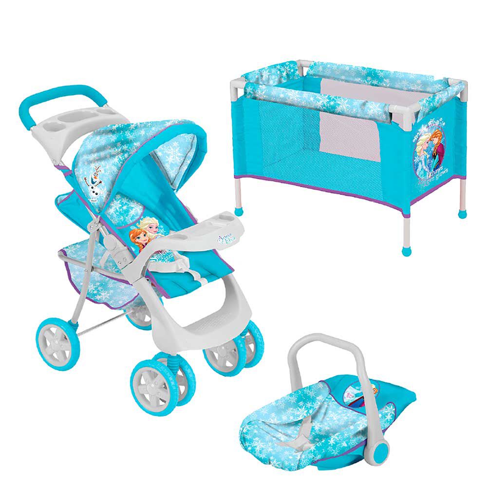 Set Coche y Cuna Muñeca Frozen Disney