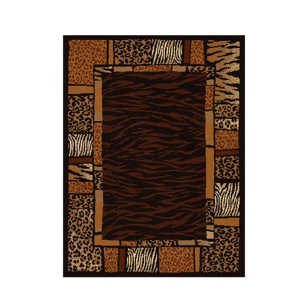 Alfombra Dib Safari 50 x 90 cm Café Amarillo