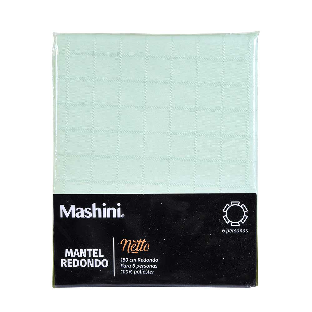 Mantel Redondo Mashini Liso Verde 180 cm