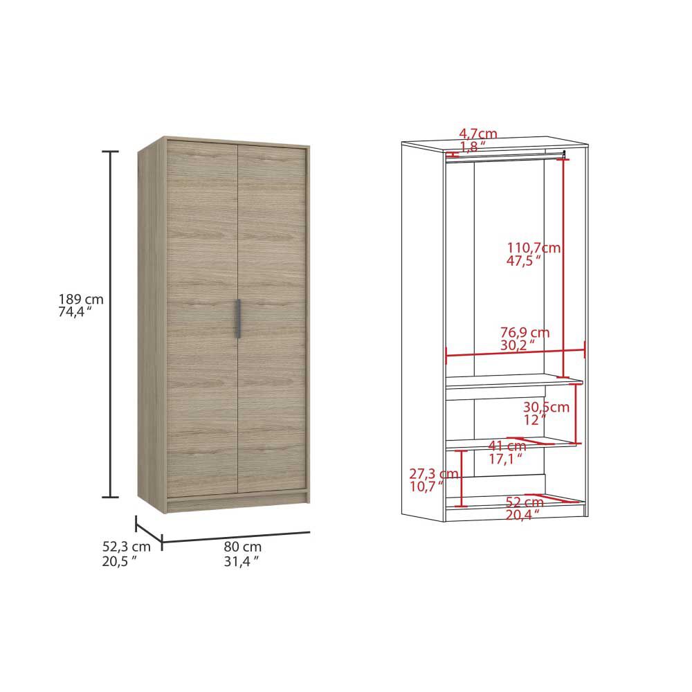 Clóset TuHome Kaia 2 Puertas