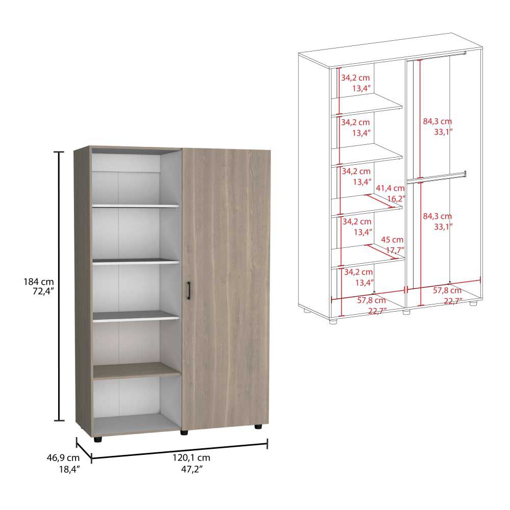 Clóset TuHome ECO 1220 1 Puerta Bardolino Blanco