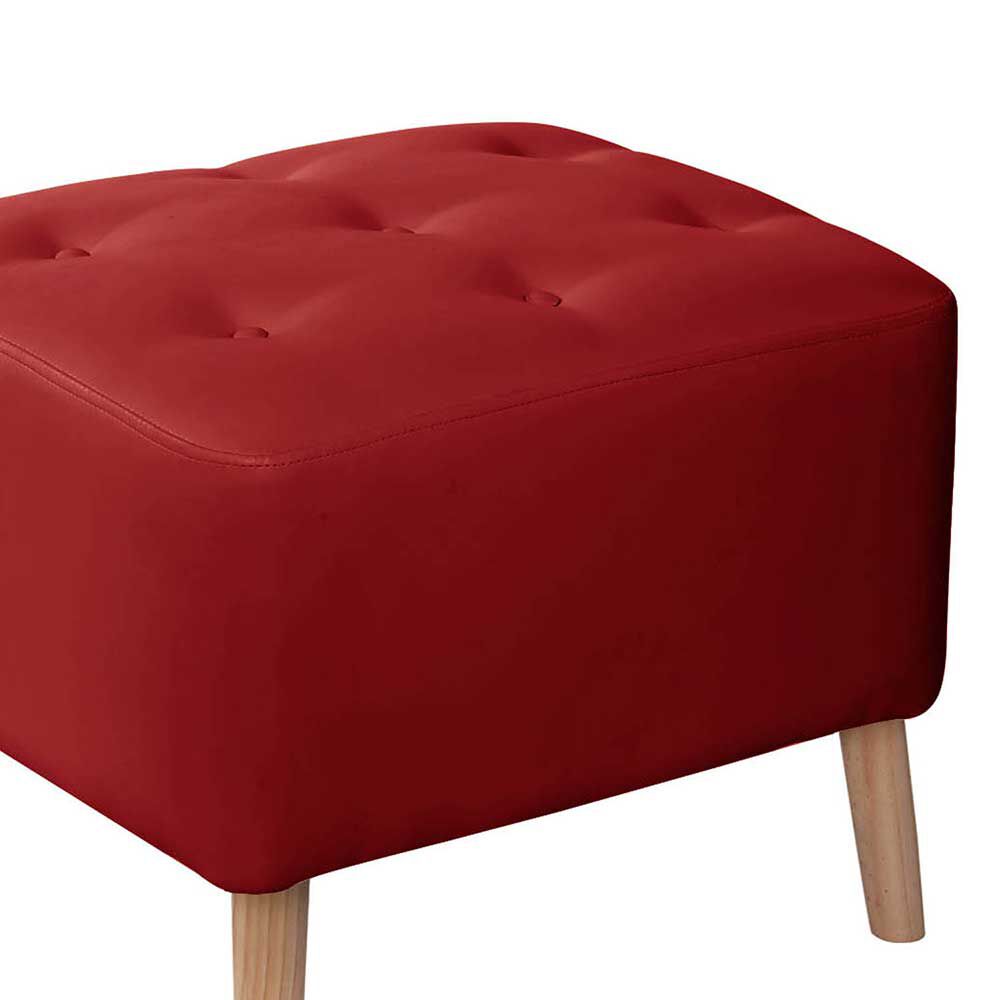 Pouf Latam Home Lyon PU Rojo