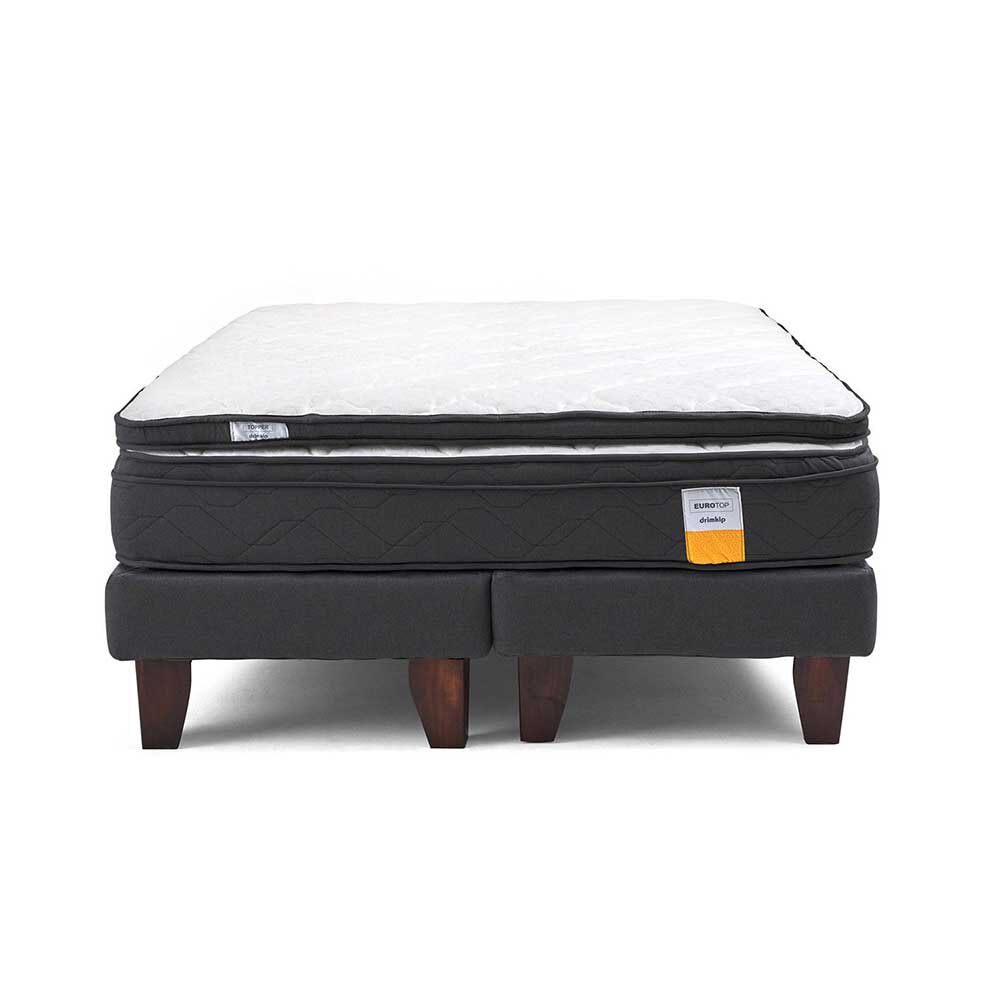 Cama Europea Drimkip Base Dividida 2 Plazas Eurotop + Topper