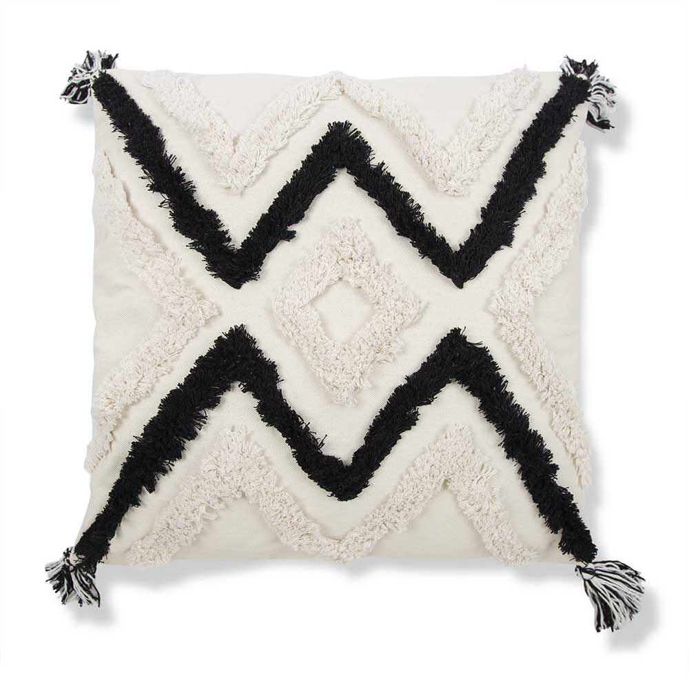 Cojín Decorativo Casanova Blanco Negro 45 x 45 cm