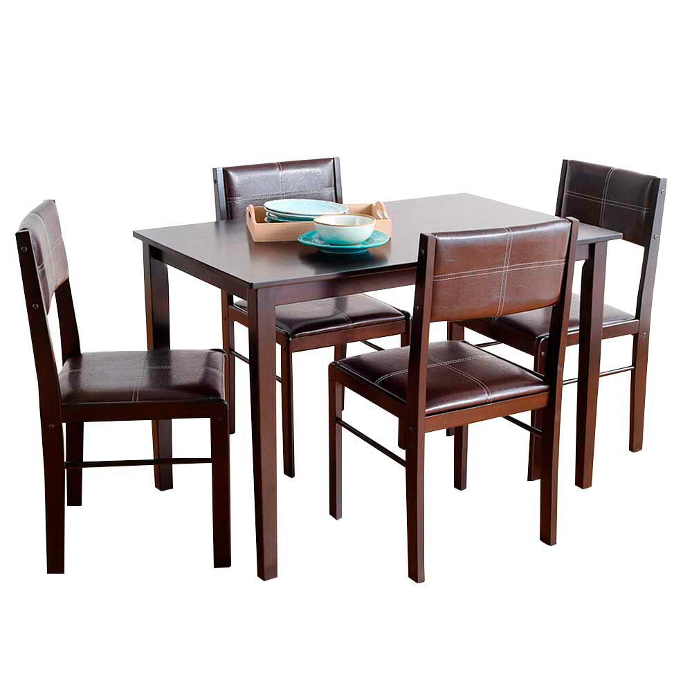 Combo Juego de Comedor Casanova Roma 4 Sillas + Sofá Cama Casanova Renata 3 Cuerpos Verde Piedra