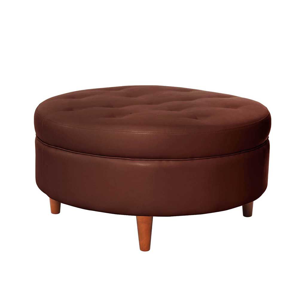 Pouf Latam Home Paris PU Chocolate