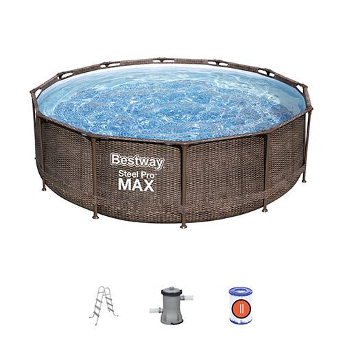 Piscina Bestway Steel Pro Max 56709 Diseño Ratt 9150 Litros