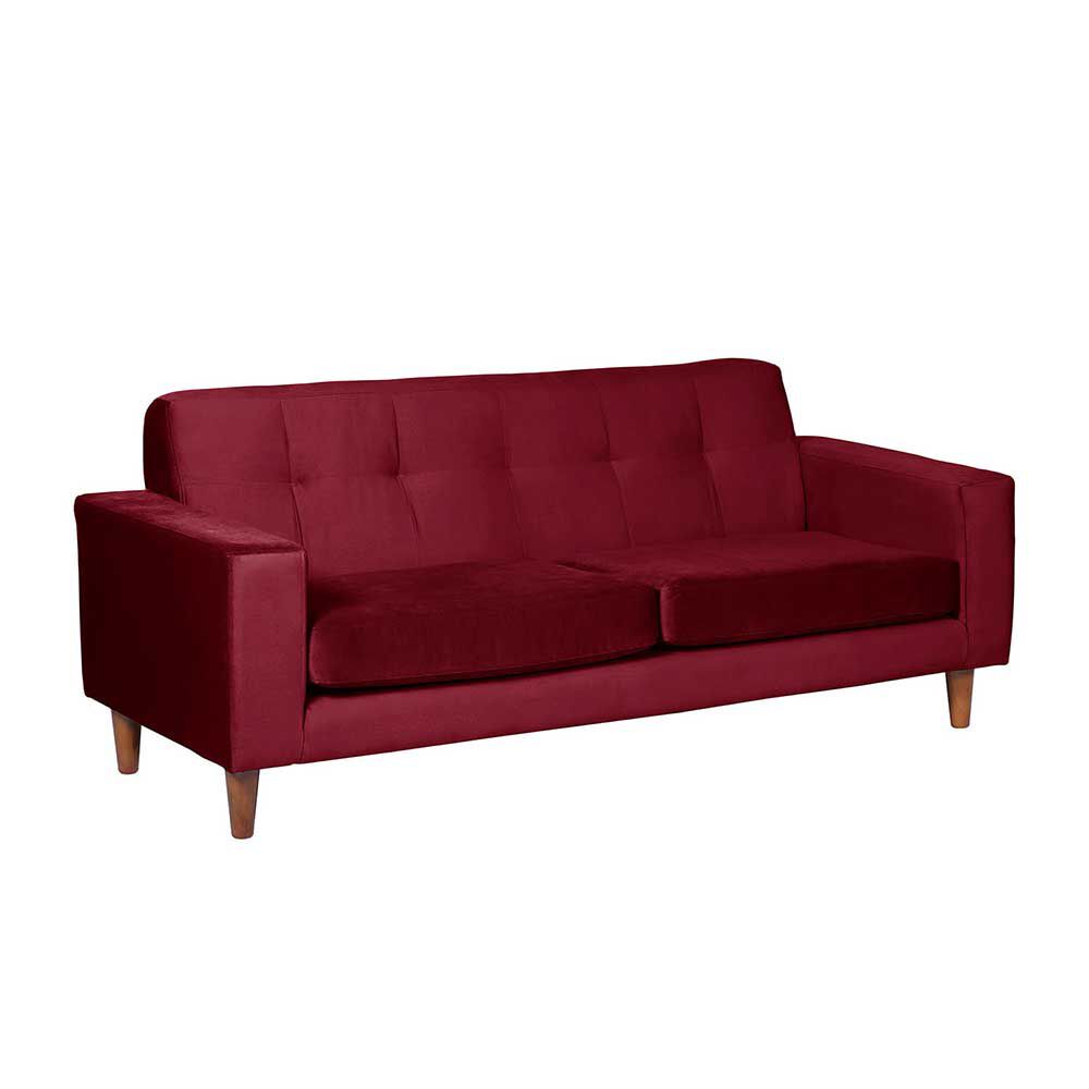 Sofá Latam Home Salermo Tela Velvet 3 Cuerpos Burdeo