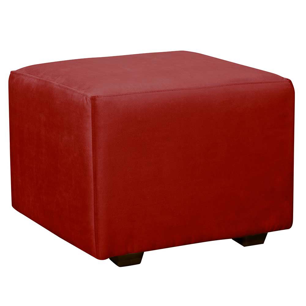 Juego de Living Diseño A&M Home Loreto Sofá 3 Cuerpos + 2 Pouf 1 Cuerpo  Burdeo Felpa