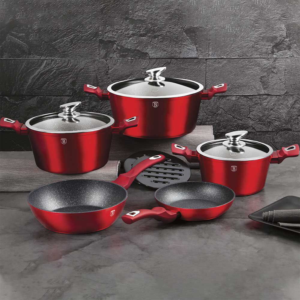 Batería de Cocina Berlinger Haus 10 Piezas Rojo