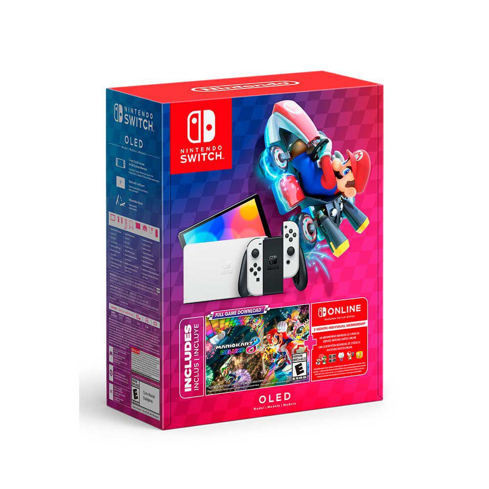 Consola Nintendo Switch OLED + Juego Mario Kart 8 Deluxe