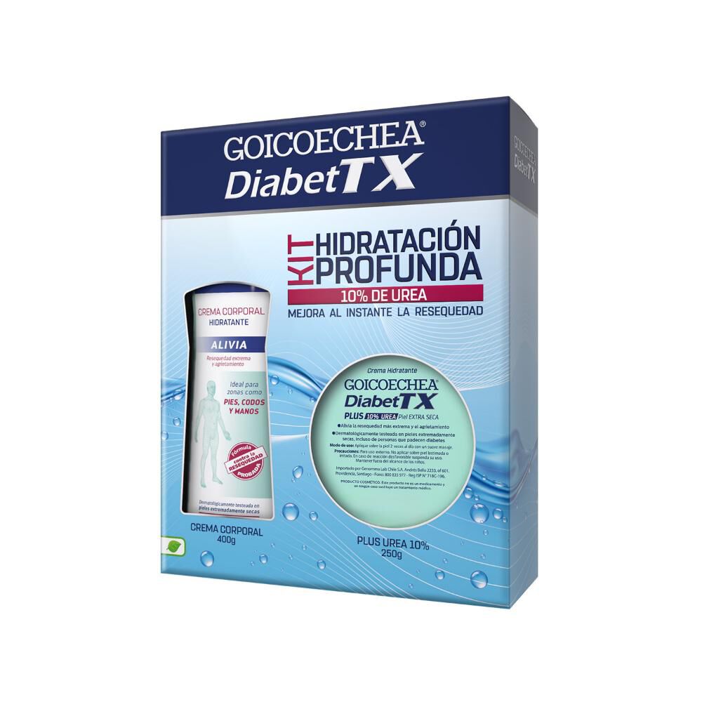 Pack Crema Corporal Hidratante 400 Ml + Crema Urea 250 Gr Diabetx