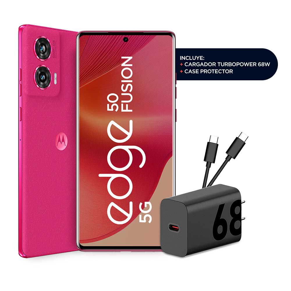 Celular Motorola Moto Edge 50 Fusion 256GB 6,7" Rosa Fragola Liberado