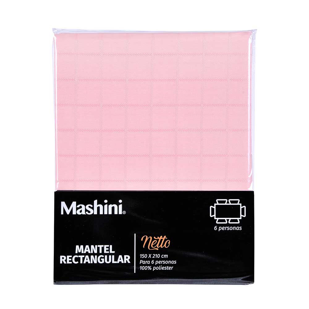 Mantel Rectangular Mashini Liso Coral 210 x 150 cm