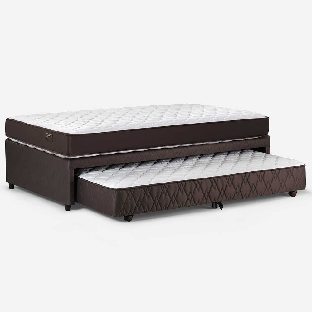 Cama Nido Rosen 1,5 Plazas Ergo T + Respaldo + Velador Veneto