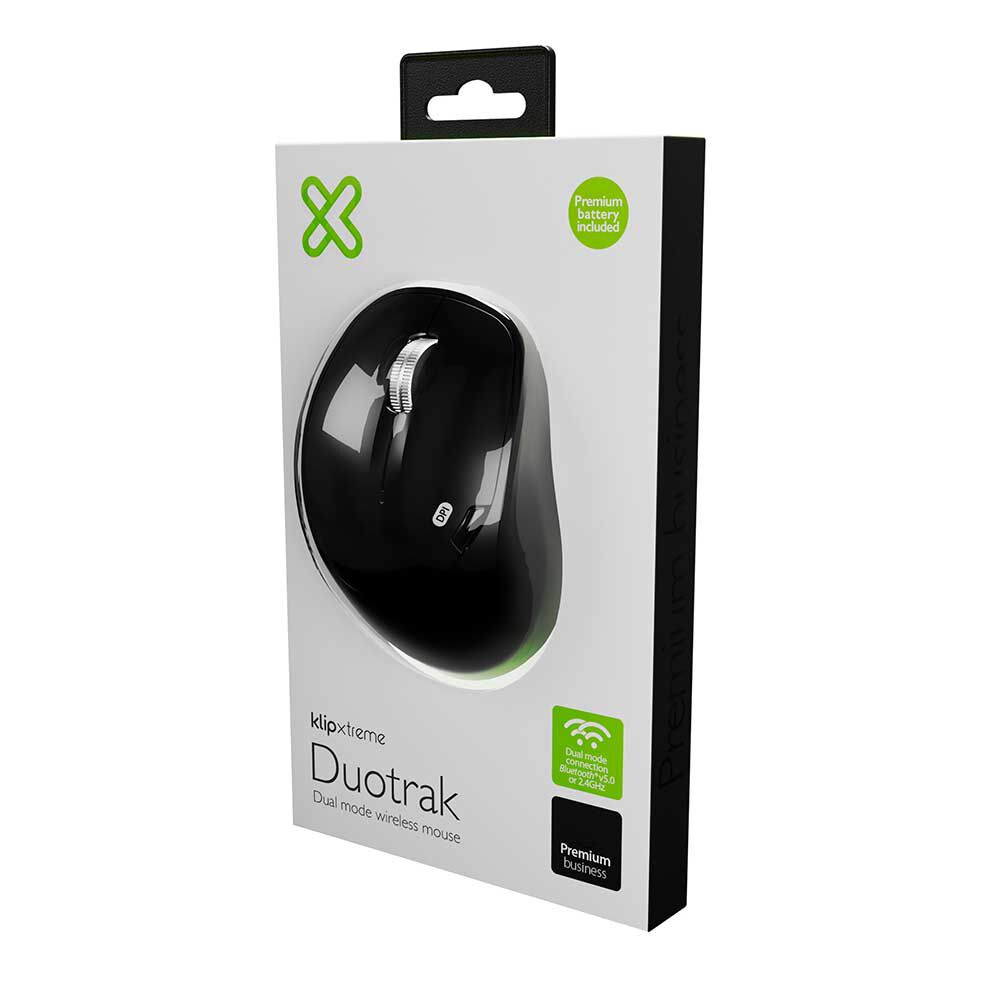 Mouse Inalámbrico Klip Xtreme Duotrak Negro