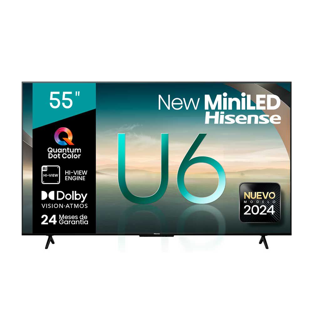 Mini LED 55" Hisense 55U6N Smart TV 4K UHD