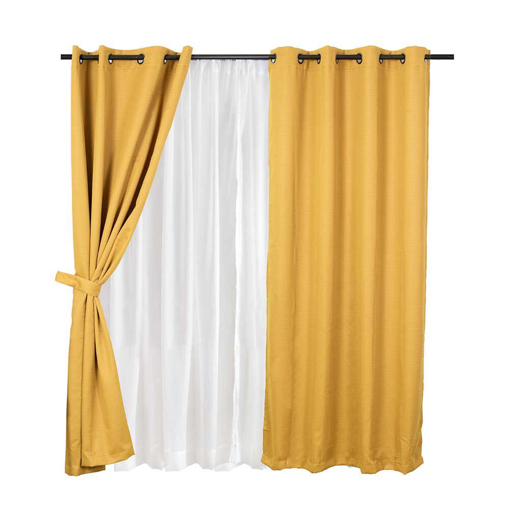 Set de Cortinas Mashini Frutill 140 x 220 cm Gold