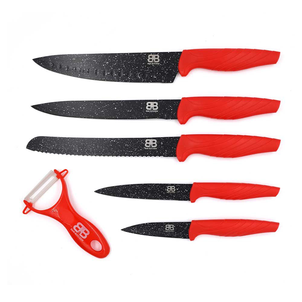 Set de Cuchillos BYB Kitchen 6 Piezas Rojo