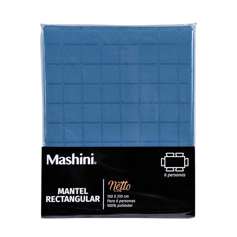 Mantel Rectangular Mashini Liso Azul 210 x 150 cm