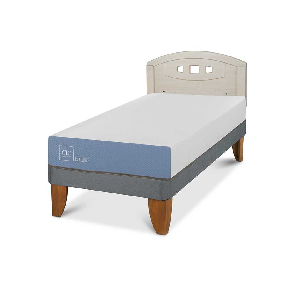 Cama Europea CIC 1 Plaza Excellence + Respaldo Gales Alpino