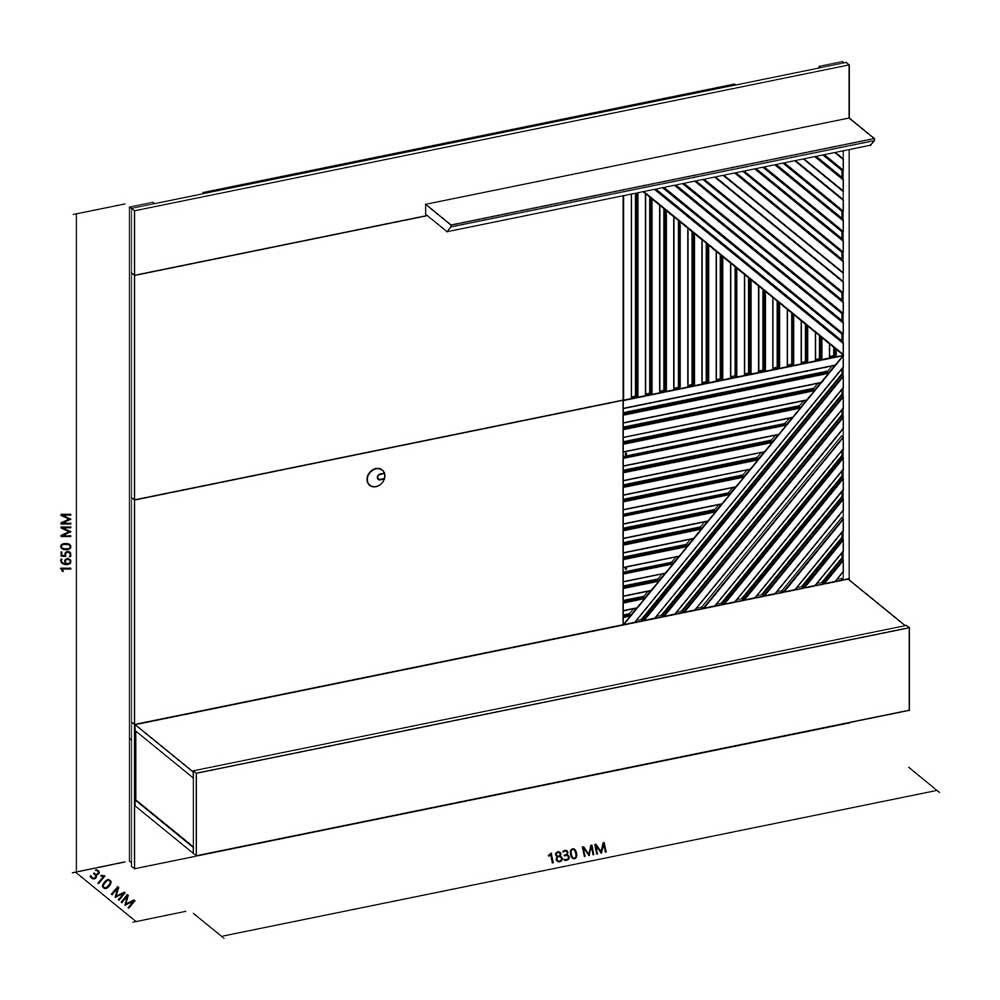 Panel TV Vekkahome Arezzo Hasta 65" Café