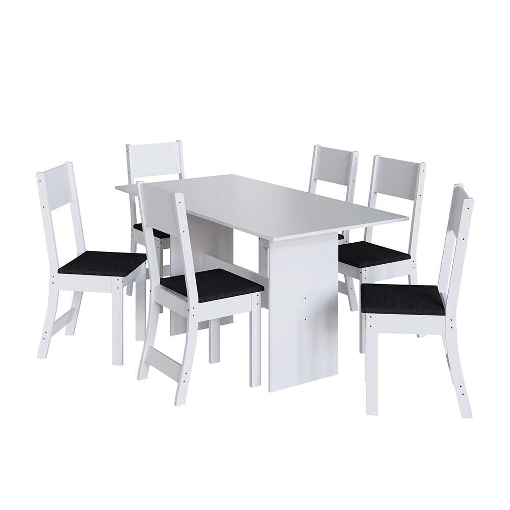 Juego de Comedor Home Mobili Karla 6 Sillas Blanco