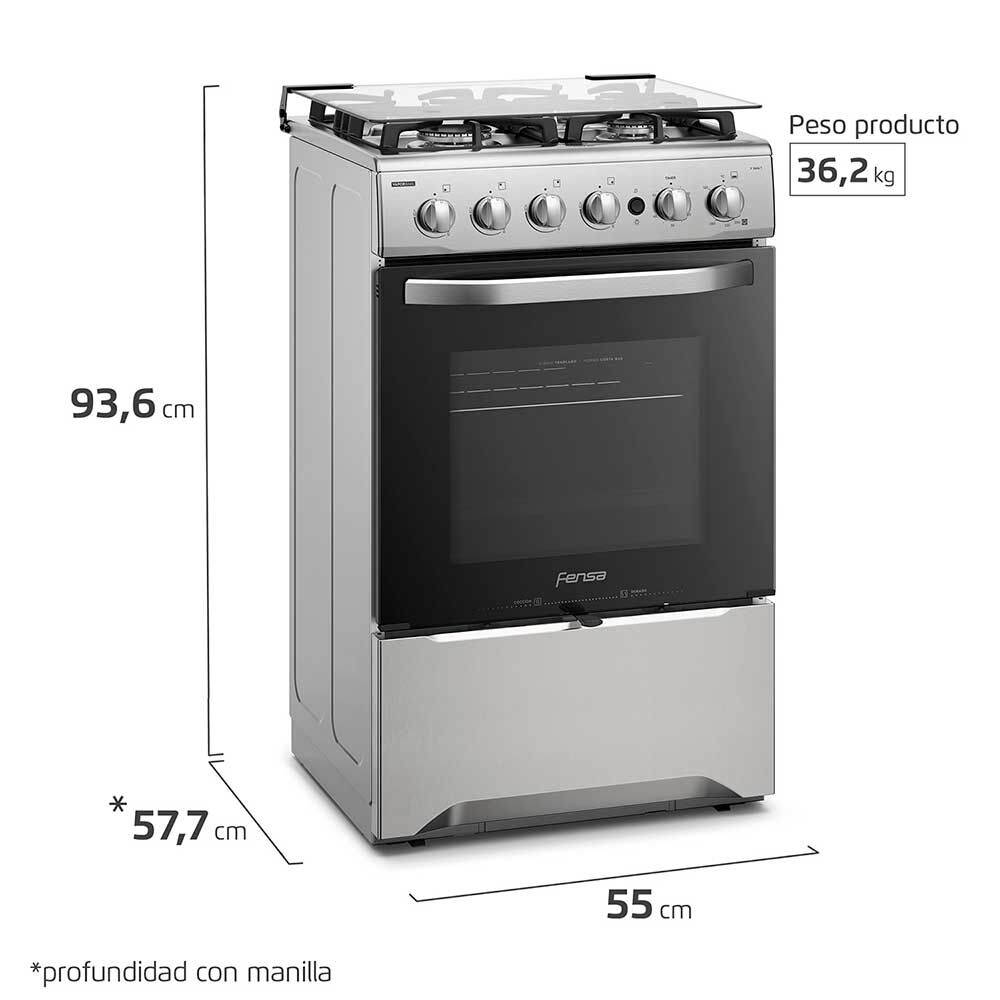 Cocina a Gas Fensa F 2606 T 4 Quemadores