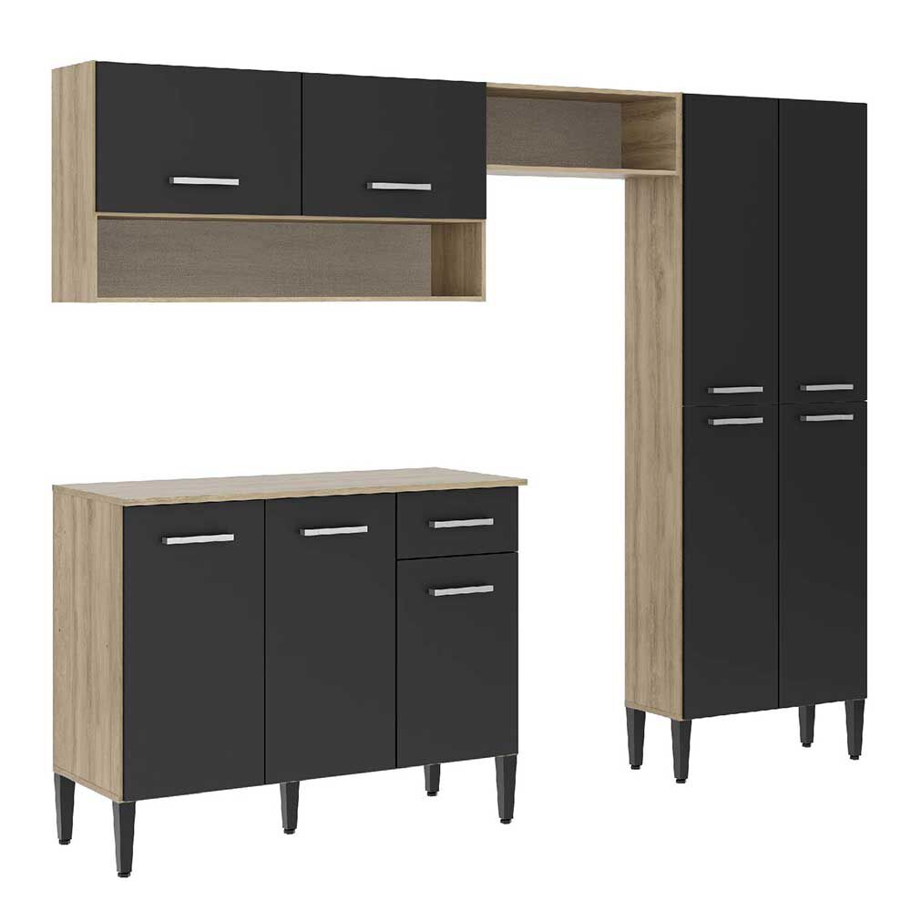 Mueble de Cocina Roca Arizona 1 Cajón 9 Puertas Negro