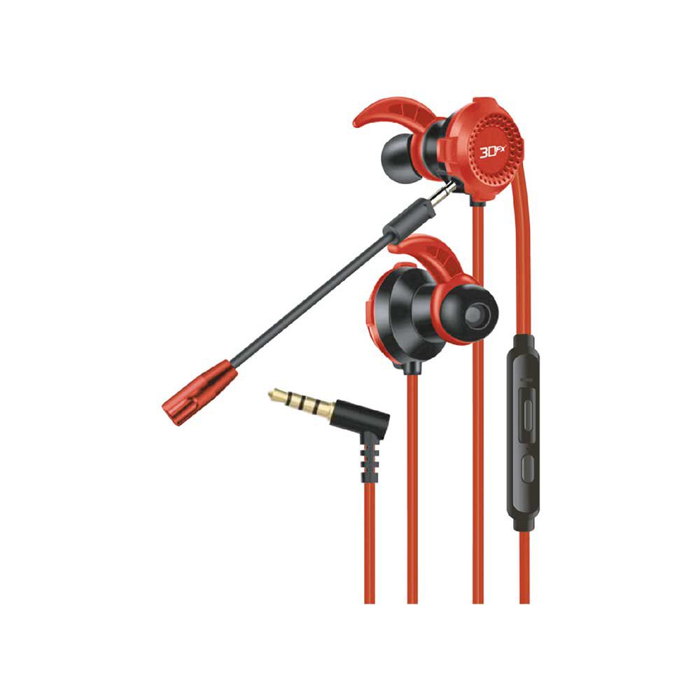 Audífonos In Ear 3DFX 9033 Rojo